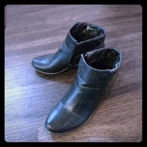 Made man material faux leather booties